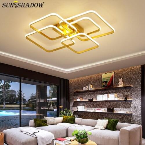Square Modern Led Ceiling Lamp 110V 220V Ceiling Lights for Living room Bedroom Dining room Kitchen Chandelier Ceiling Led Light