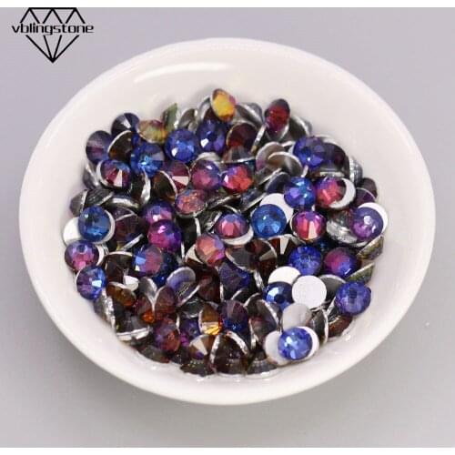 Blue Flame Nail Rhinestones Flat Back Crystal For Clothes Nail Art Decoration Loose Rhinestone Gem DIY SS3-SS30