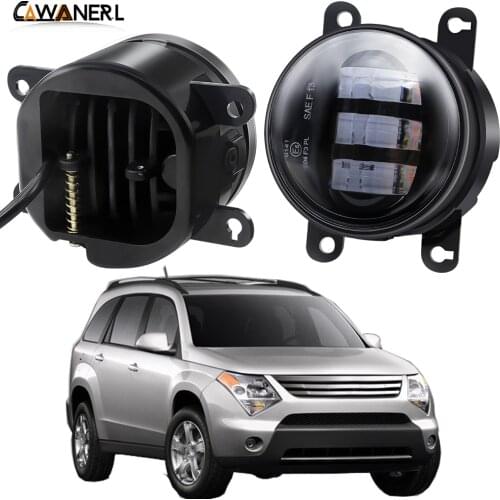 Fog Light Accessories H11 Car Front Bumper LED Fog Lamp DRL White Amber 30W 6000LM 12V For Suzuki XL7 XL-7 2007 2008 2009