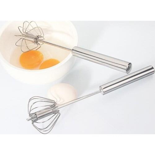 Stainless Steel Hand Whisk Rotary Egg Beater Paste Cream Sauce Mixer Tools Hand Pressure Egg Beater Kitchen Gadget Dropshipping
