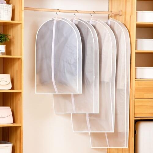 Clothes Hanging Garment Dress Clothes Suit Coat Dust Cover Storage Bag Pouch Case Organizer Wardrobe Hanging