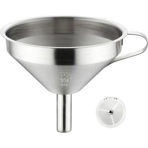 Funnel Stainless Steel Funnel 304 stainless steel wine funnel kitchen, size, caliber, mailing, mini oil funnel belt filter net