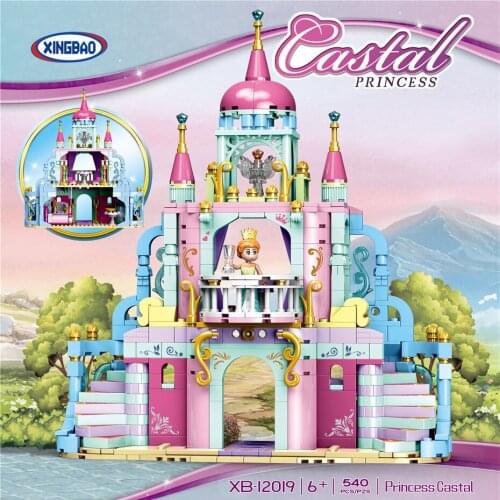 XINGBAO 12019 Friends Girls Series The Dream Princess Castle Set Building Blocks Educational Bricks Girls Toys Christmas Gifts