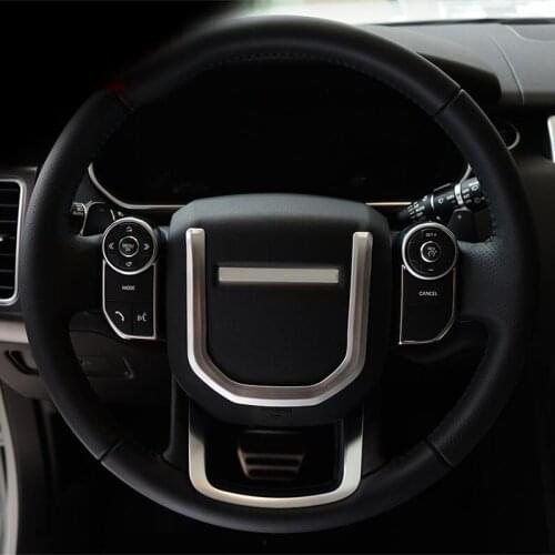 For Range Rover Velar 2018 1PC ABS Chrome Car Steering Wheel U Shape Cover Cap Trim Car Styling Accessories