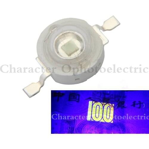 10pcs 3W High Power LED UV Light Chip 365nm 375NM 385nm 395nm 400nm 415nm 430nm Ultra Violet DIY