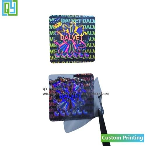10000pcs 15x15mm Free Shipping Custom Printing 3D Silver Hologram Stickers Tamper Evident Warranty VOID Brand Mark Name Labels