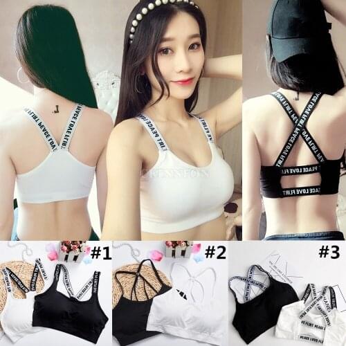 200Pcs/Lot Jogging Sports Bra Vest Yoga Exercise Shock Proof Sports Bra Breathable Fitness Underwear No Bound Rims Push Up Bras