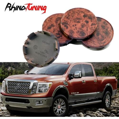4pcs 85mm 78mm Car Wheel Center Hub Caps Woodgrain Hood Cover Fit For 2004-2019 Titan Armada Natural Log Elements For Rims