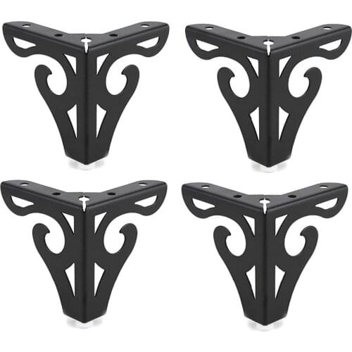 4pcs 10/12.5cm Height Hollow Out Modern Furniture Sofa Legs Metal Chrome Polished Table Cabinet Bed Cupboard Furniture Feet