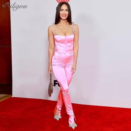 Ailigou 2021 Fall New Womens Dress Sexy Sequined Strapless Skinny Dress Lace-up Design Celebrity Party Jumpsuit Vestidos