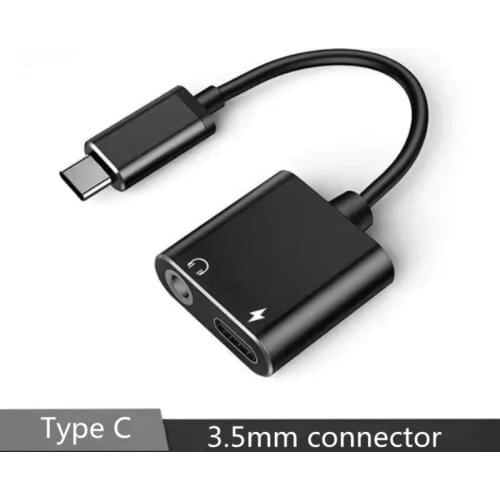 2 In 1 Android Phone Audio Adapter Charging Earphone Cable For All Type-c Smartphones Aux Jack Headset 3.5MM To Headphone Splitt
