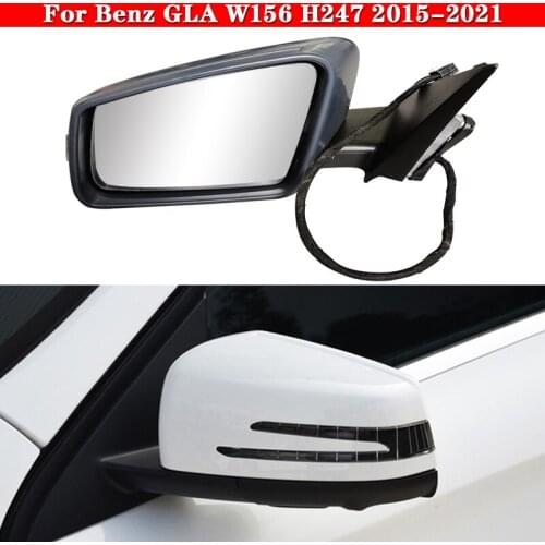 Auto Car Outside Rearview For Mercedes-Benz GLA W156 H247 2015-2021 Rear View Lens Mirror Exterior Turn Signal Mirror Assembly