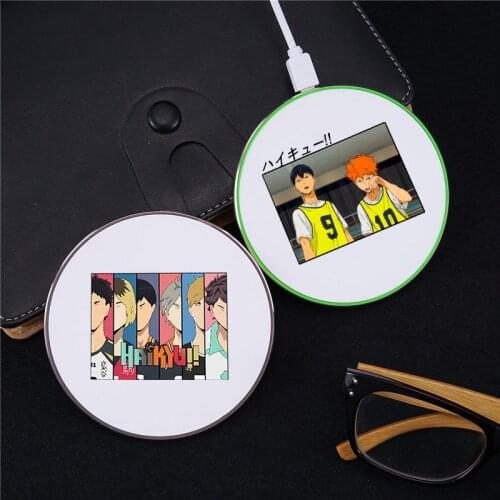 Japan Anime Oya Oya Oya Haikyuu Love Volleyball Wireless Charger Pad for Iphone 12 X Charging Charger FOR Samsung Huawei XIAOMI