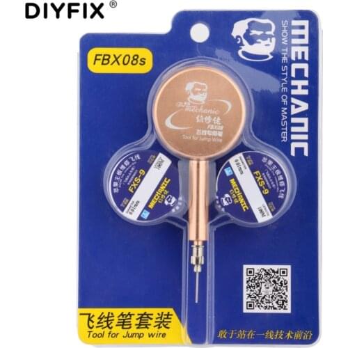 DIYFIX Jump Wire Pen Phone Motherboard Fingerprint Flying Line Pen Set for iPhone Ease Spot Welding DIY Repair Maintenance Tools