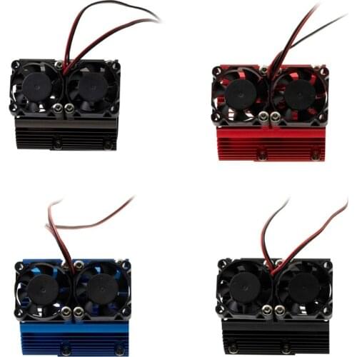 Double Fan Motor Radiator Cooling Fans for SUMMIT E-REVO 1/10 RC Model Car