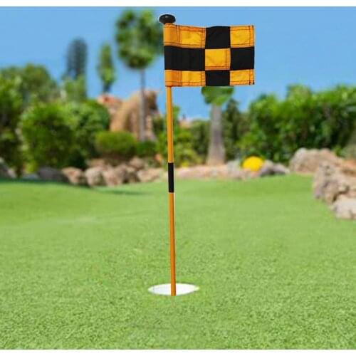 Golf Flagpole Detachable Multifunction Plastic Practice Golf Hole Pole Cup Flag Stick for Golf Lover Outdoor Sports