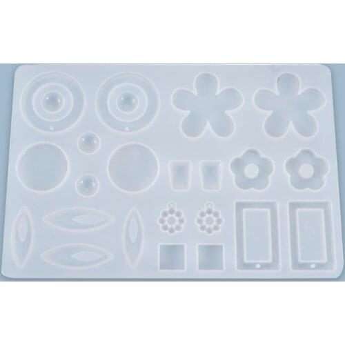 Crystal Epoxy Resin Mold Earrings Pendants Casting Silicone Mould DIY Craft Tool X4YA