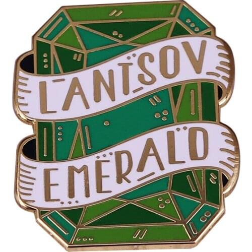 Lantsov Emerald Diamond Enamel Pin If You have ever read it, its a literary Gift for Book Lovers