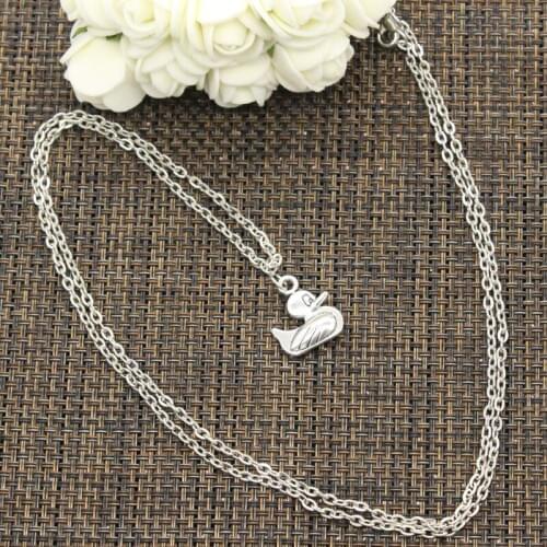 New Fashion Necklace Duck 19x16mm Silver Color Pendants Short Long Women Men Colar Gift Jewelry Choker