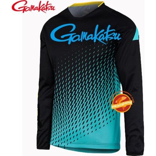 2021 summer New Gamakatsu fishing Clothes Long Sleeve Quick Dry Fishing Clothing Anti-UV Sunscreen Fishing Shirt