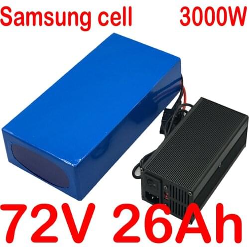 72V Battery 72V 2000W 3000W Electric Bike Scooter Battery 72V 20Ah 25Ah 30Ah Electric Bicycle Lithium Battery Use Samsung Cell