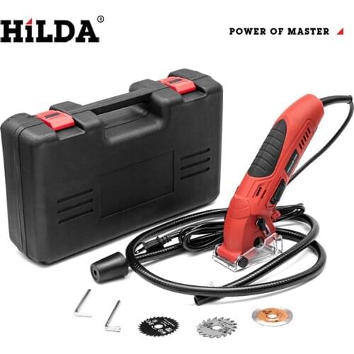 Hilda Mini Cutting Machine Woodworking Electric Circular Saw Multi-function Handheld Wood Cutting Machine Electric Portable Disc