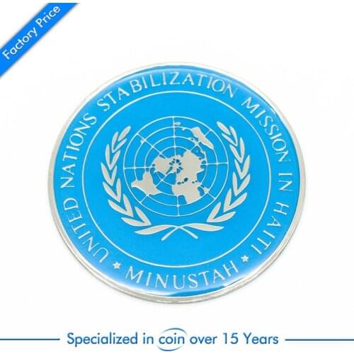 Custom Zinc Alloy enamel Coin cheap custom silver memorial coins