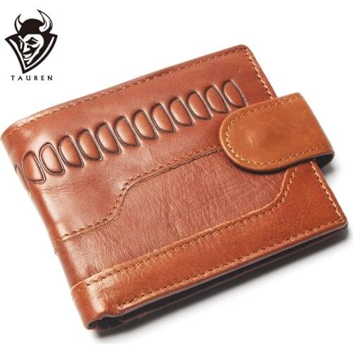 New Coin Purse Cheap Mens Retro Leather Style Wallet Genuine Leather Coin Purse For Men Card Holder Strong Wallet