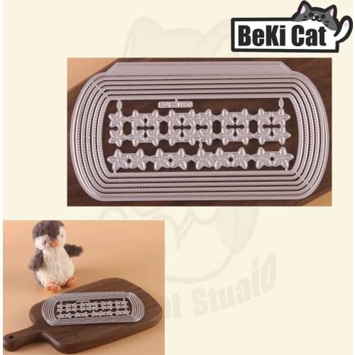 New Slimline Size Nesting Squoval Set Stencils for DIY Scrapbooking photo album Decorative DIY Paper Cards