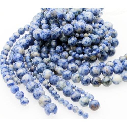 Bulk Wholesale Natural Stone Beads Round Sodalite Loose Spacer Beads DIY Bracelet Jewelry Making Accessories 4 6 8mm 10mm 12mm