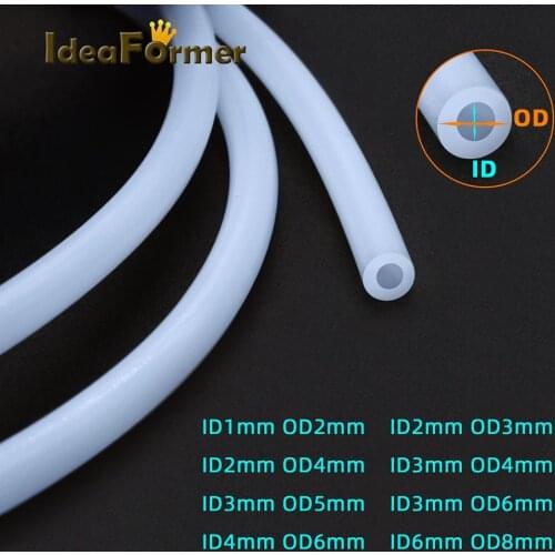 3D Printer Parts 1M bowden extruder ptfe tube Tflo Pipe for J-head Hotend V5 V6 1.75mm /3mm Filament ID 2mm 1mm 3mm 4mmOD 4mm