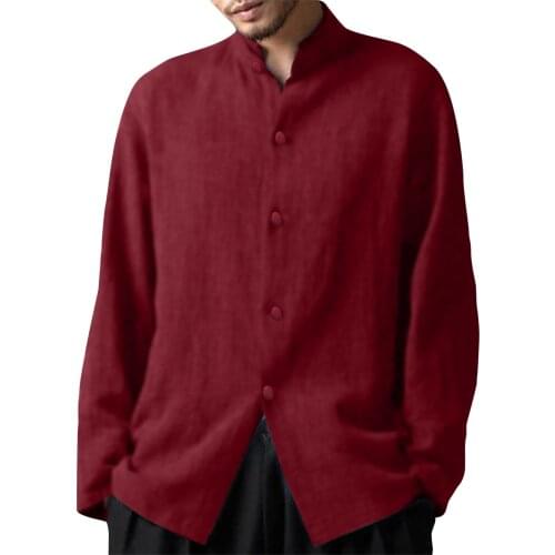 Mens Shirts Casual Loose Long sleeve Cardigan Top Solid Autumn Long sleeve Camicias Oversized Streetwear Blouses Buttons Shirt