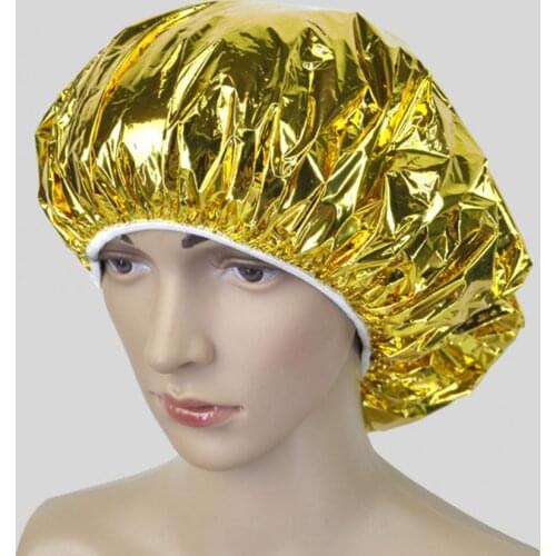 Hair Processing-Cap Sleep Night-Cap Head Cover Hat Good Insulation Reusable Skin-friendly Silver Foil Deep Conditioning-Cap Home