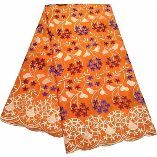 5yard Swiss lace fabric 2021 latest heavy beaded embroidery African 100% cotton fabrics Swiss voile lace popular Dubai style