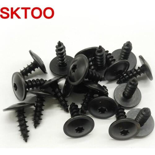SKTOO 20pcs Engine Cover Undertray Splashguard Wheel Arch Torx Screw 5x15mm Fastener Clips N90974701 For VW Golf
