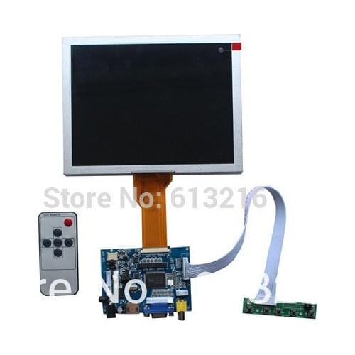 HDMI-VGA -2AV LCD driver board +OSD keypad with cable+Remote control with receive +8 inch LCD panel EJ080NA-05B 800*600
