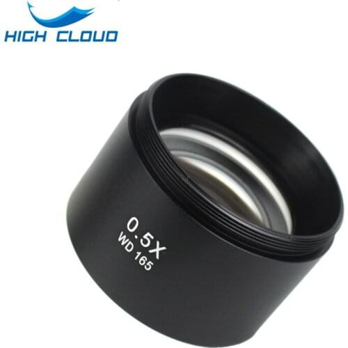 WD165 0.5X 0.7X 1.0X 2.0X Auxiliary Objects Lens Microscope Camera Lens For Trinocular Stereo Zoom Microscope Barlow Glass Lens