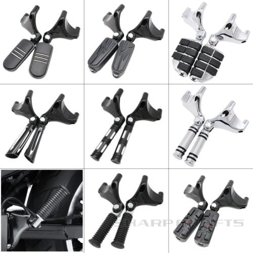 04-13" Rear Passenger Foot Pegs Footrests Assembly Bracket Mounts Kits For Harley Sportster Iron XL883 XL1200 Forty Eight Custom