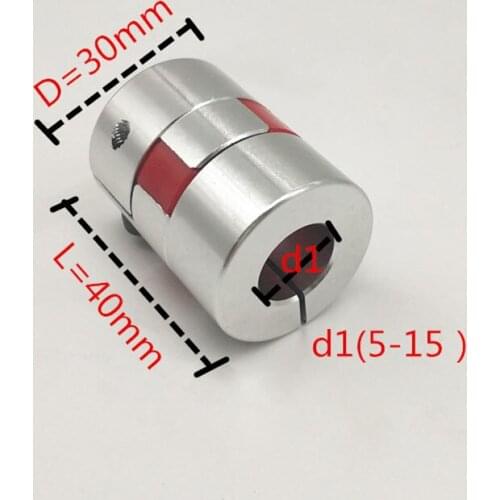 1pc/lot Jaw Flexible Shaft Coupling D30 L40 5/6/6.35/7/8/9/9.5/10/12/12.7/14/15mm Spider Coupling CNC Stepper Motor Coupler