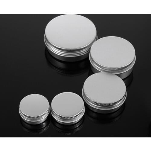 1PC Reusable Round Upper Screw Mouth Empty Aluminium Bottles Oil Wax Box Cosmetic Pot Jar Tin Container Storage Accessory