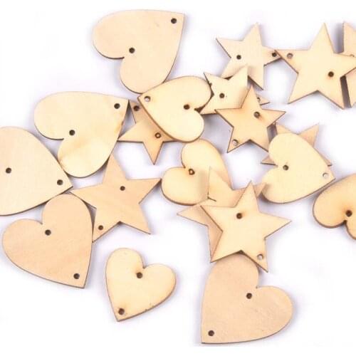 2 Holes Natural Wood Hanging Drop Connector Craft Supplies For Scrapbooking Accessories Wooden Handmade Embellishment 20pcs