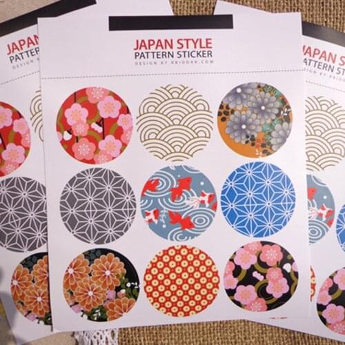 90pcs Japan Style Point Stickers Sakura Flower Pattern Water Proof Paper Box Bag Decoration Paper Sticker Index Sealing Stickers