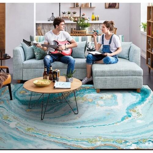 Nordic Abstract watercolor art Carpet Bedroom Beside Rug Fashion Geometric Carpet anime Floor large Mats living room decoration