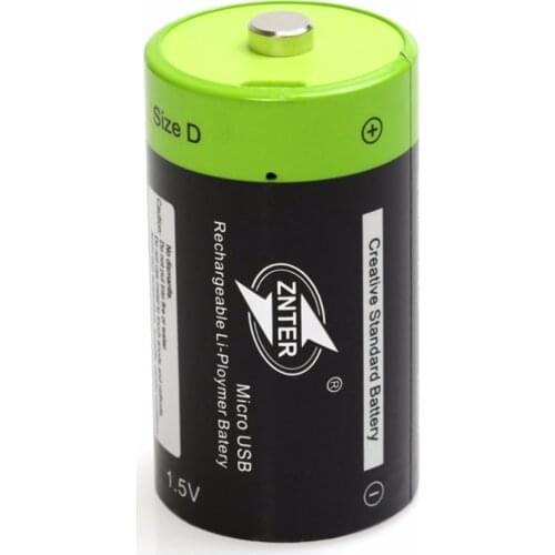 ZNTER 1.5V 4000mAh Battery Micro USB Rechargeable Batteries D Lipo LR20 Battery For RC Camera Drone Accessories Free shipping