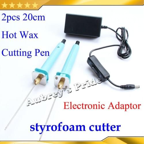 Free Shipping Hot Knife Styrofoam 2Pcs 20CM Pen Cutter CUTS FOAM KT Board WAX Cutting Machine Electronic Transformer Adaptor Eu