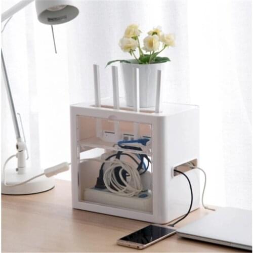 Wireless Wifi Router Storage Box Cable Plug Wire Organizer Household Plastic Storage Box Home Office Protection Shell