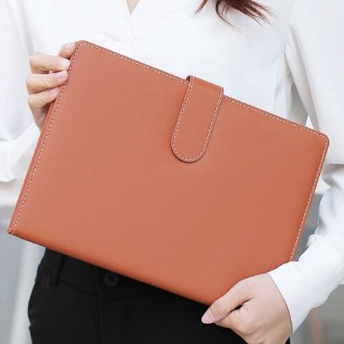 A4 Squared Notebook with Dividers Soft Leather Notepad Traveler Journal Office Accessories Exercise Undefined Books for Records