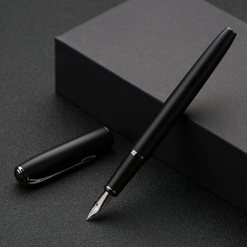 New Arrivel 2020 Pimio Matte Black Series Fountain Pen Luxury Metal Ink Pens with Gift Box Christmas Writing Gift