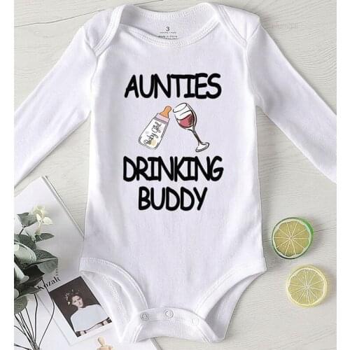 Baby Things for A Girl Newborn Boy Winter Clothes Toddler Girls Romper Kids Clothing Boy Jumpsuits Printing Aunties Buddy