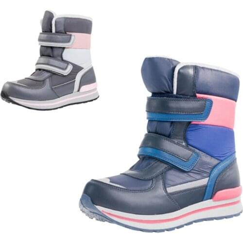 -30~-35 Degrees Winter Children Shoes Fashion With Thick Wool Waterproof Non-slip Snow Boots For Boys & Girls Size 31-40